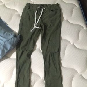 Green joggers